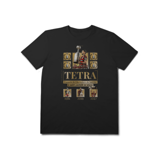 Camiseta Flamengo TETRA: A Hegemonia Nacional (Edição de Ouro) - Algodão Prime