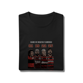 Nome do produto Camiseta Legado Rubro-Negro: As Gerações de Ouro (81, 19, 22 e 25) - Algodão Prime