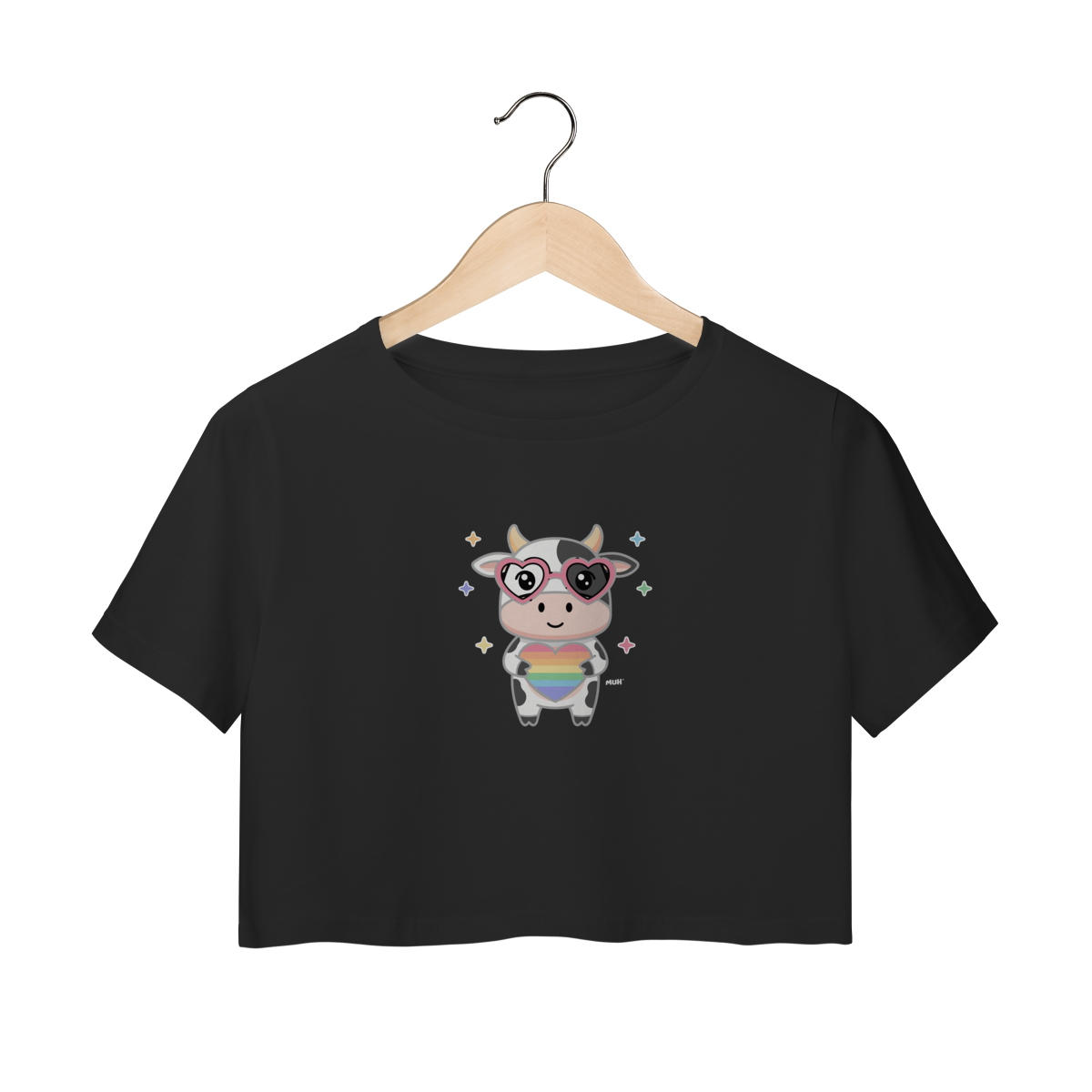 Nome do produto: Cropped MUH - Arco Íris