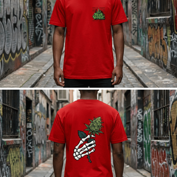 T-Shirt Quality Rua Verde — Estampa que floresce resistência