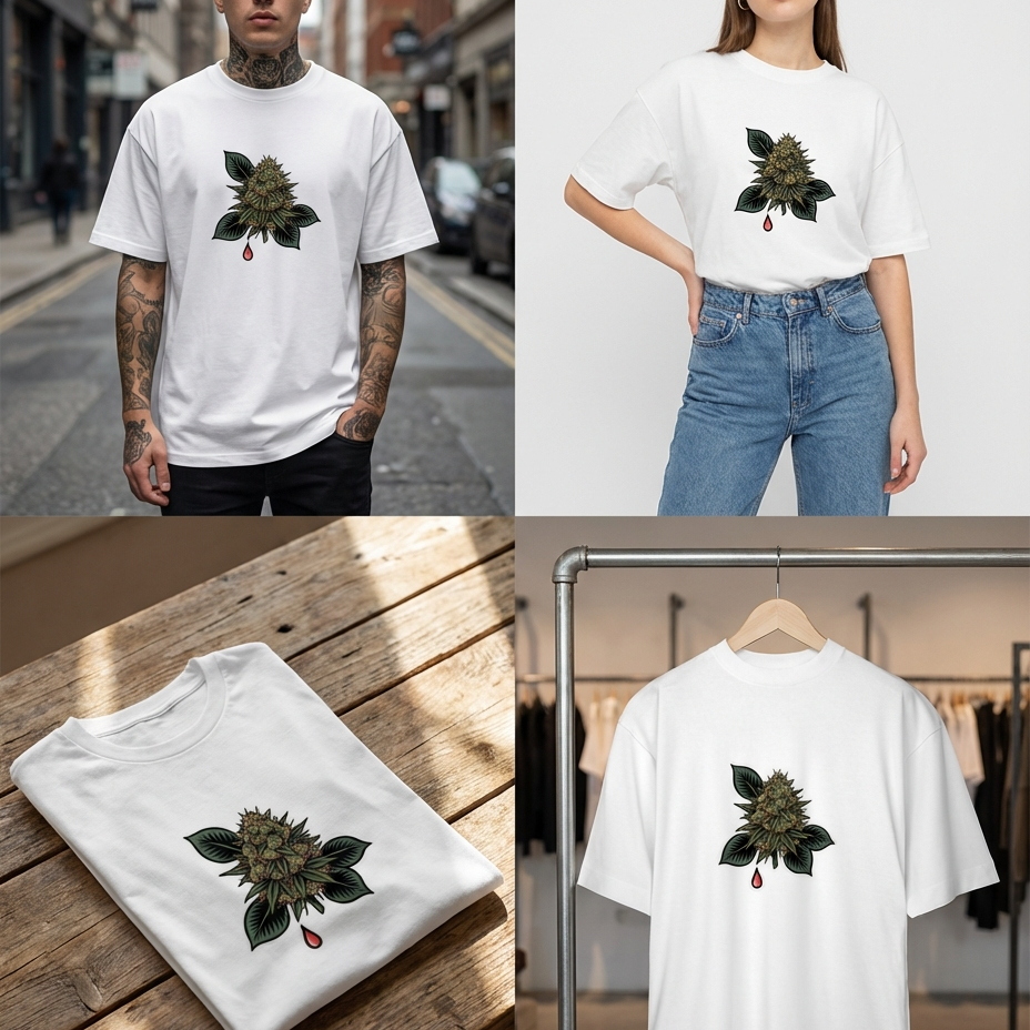 Nome do produto: Oversize Rua Verde — Flor que Sangra Liberdade