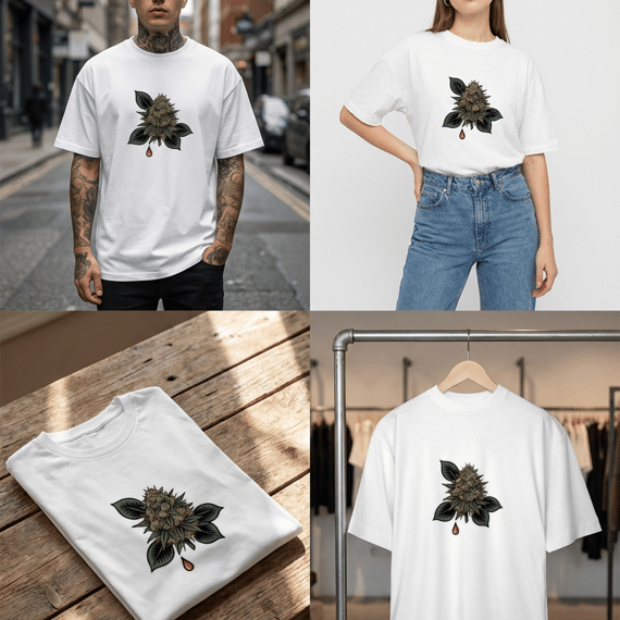 Oversize Rua Verde — Flor que Sangra Liberdade