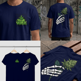 Nome do produto T-Shirt Quality Rua Verde — Estampa que floresce resistência