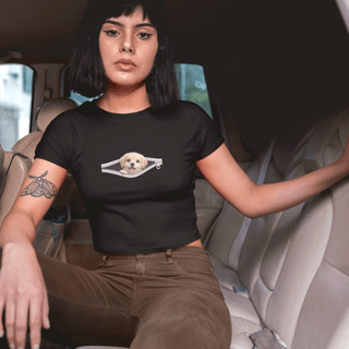 Cropped ZIP PETS – Cute  Puppy Golden Retriever