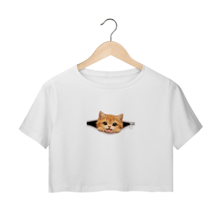 Nome do produto Cropped ZIP PETS –  Cute Orange Kitten