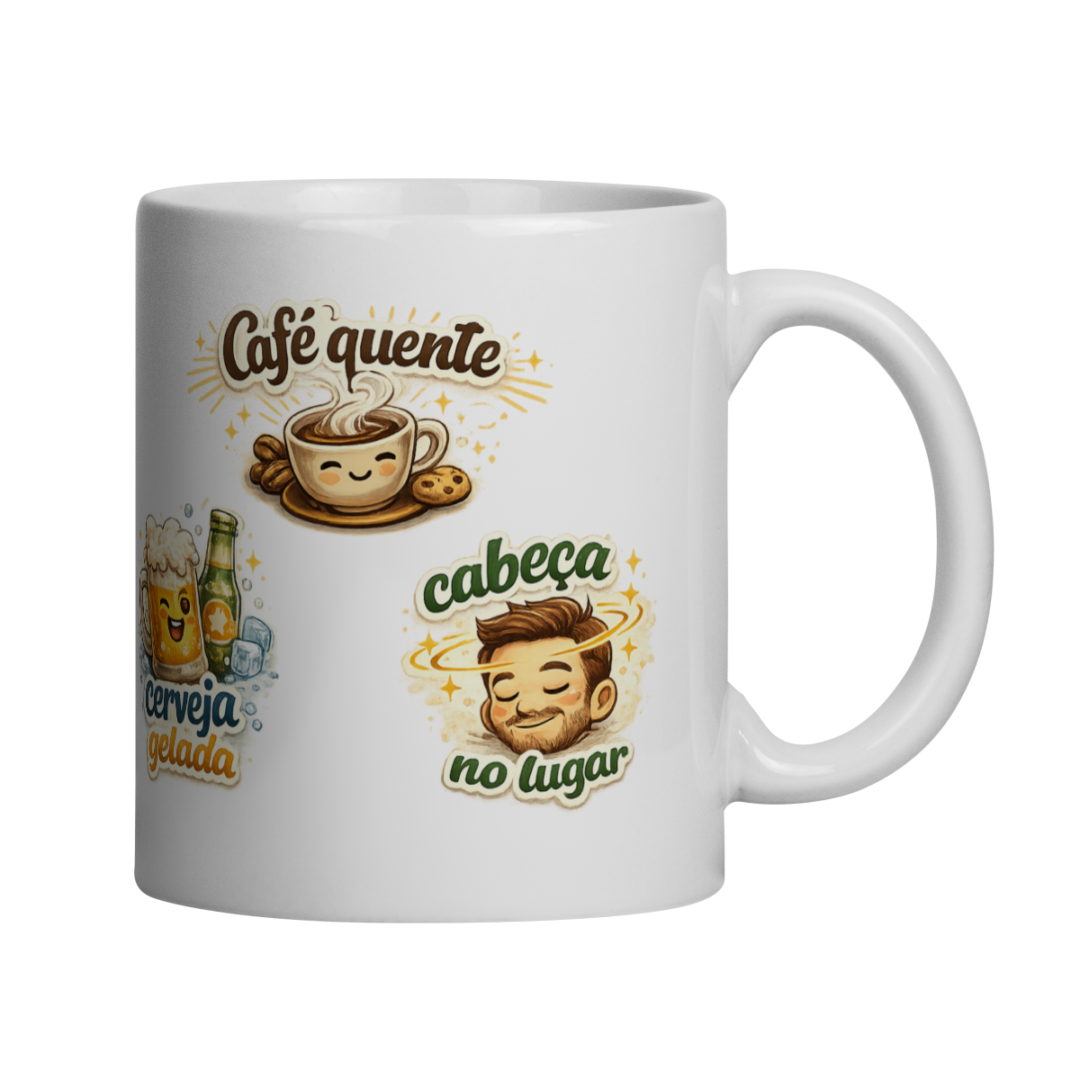 Nome do produto: Caneca - Café e cerveja Masc