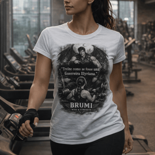 Nome do produto Camiseta Baby Long Feminina BRUMI — Guerreira Illyriana (BK013)