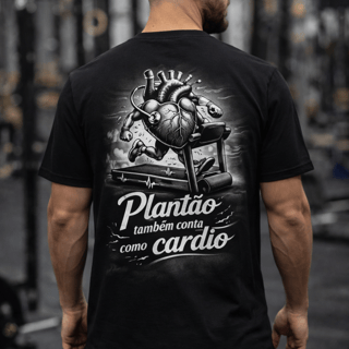 Camiseta Unissex BRUMI — Plantão Também Conta Como Cardio
