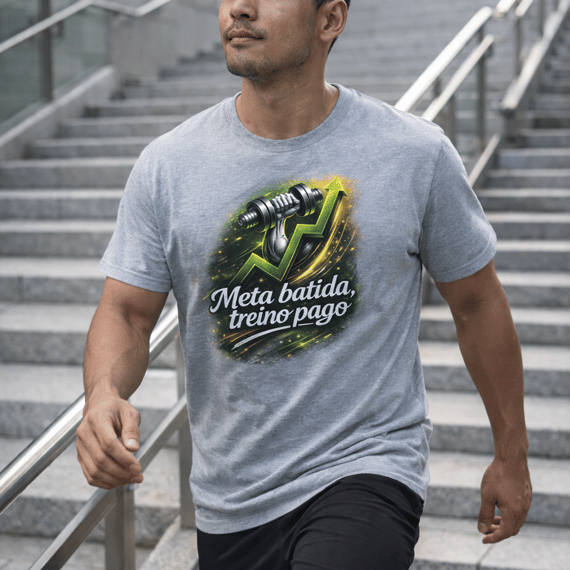 Camiseta Unissex BRUMI — Meta Batida, Treino Pago