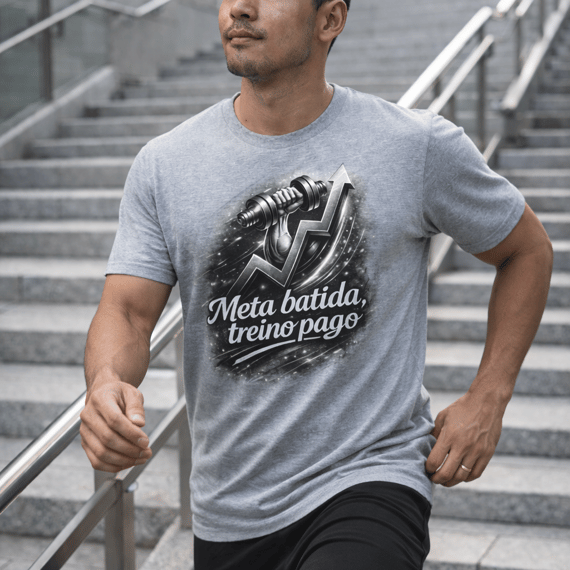 Camiseta Unissex BRUMI — Meta Batida, Treino Pago