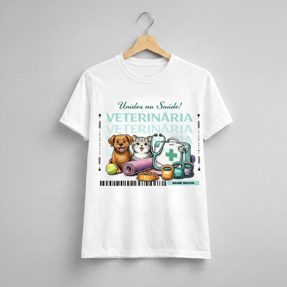 Camiseta Baby Long Feminina BRUMI – Veterinária: Unidos na Saúde (BK004)