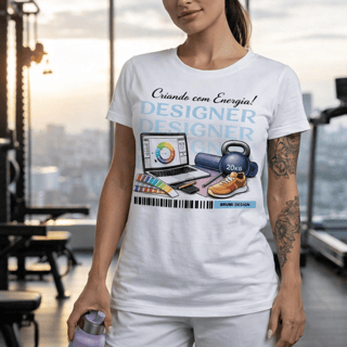 Nome do produto Camiseta Baby Long Feminina BRUMI – Designer: Criando com Energia (BK018)