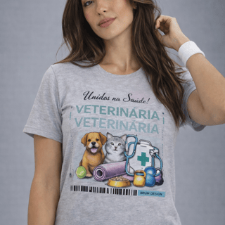 Nome do produto Camiseta Baby Long Feminina BRUMI – Veterinária: Unidos na Saúde (BK004)