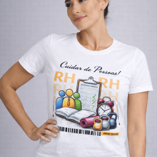 Nome do produto Camiseta Baby Long Feminina BRUMI – RH: Cuidar de Pessoas (BK009)