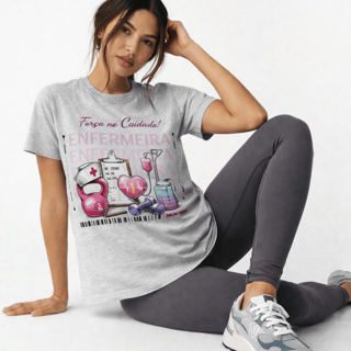 Nome do produto Camiseta Baby Long Feminina BRUMI – Enfermeira: Força no Cuidado (BK006)