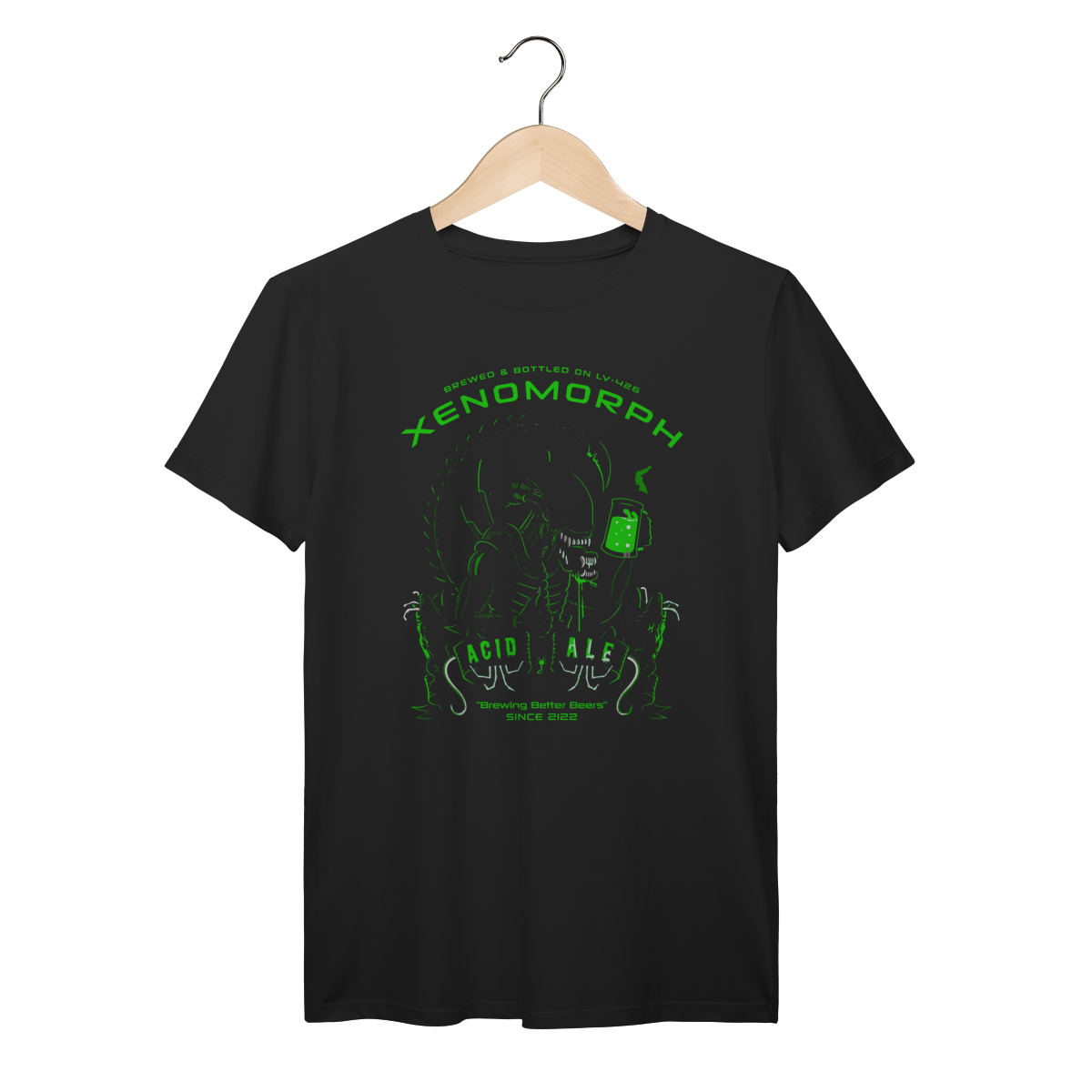 Camiseta Alien Acid Beer Coleção Horror Espacial