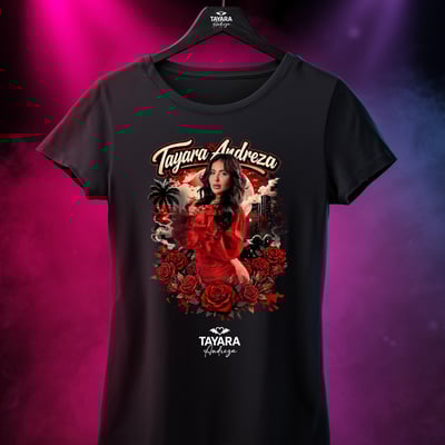 Baby Long PRETA Tayara Andreza – Rosas Vermelhas