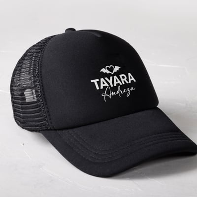 Boné PRETO Americano com tela - Logo Branca