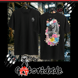 Camiseta Plus Size Gato Preto - Amor Além do Tempo - Gatoridade