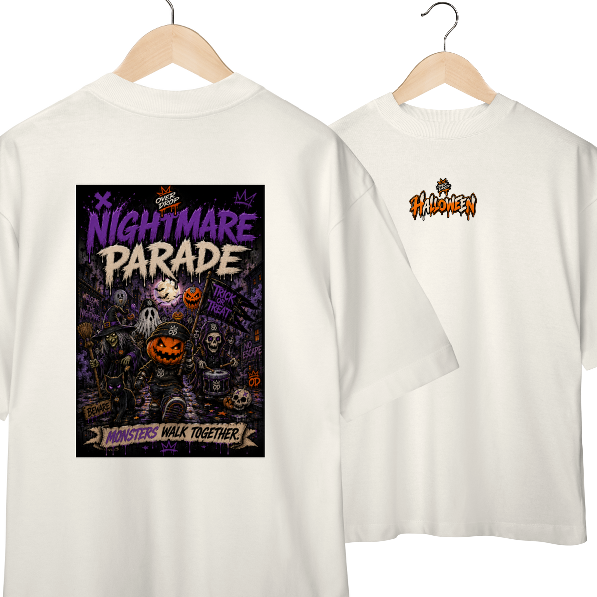 CAMISETA OVERSIZED - NIGHTMARE PARADE - HALLOWEEN