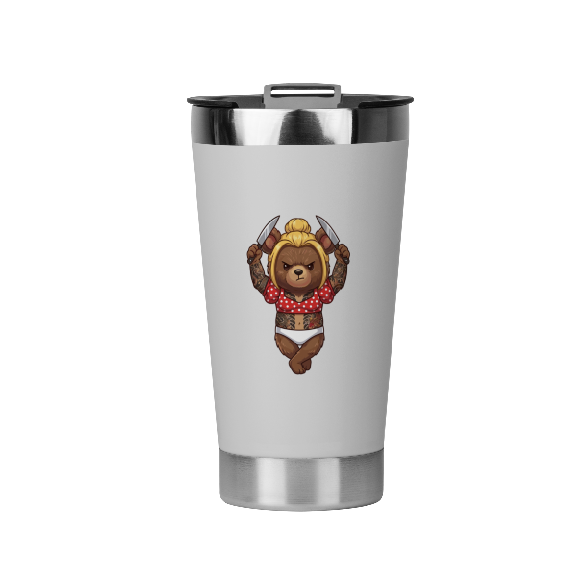 Copo Térmico | Cute Chibi Bear Kawaii Urso Fantasiado de Britney. “Its Britney, Bitch”