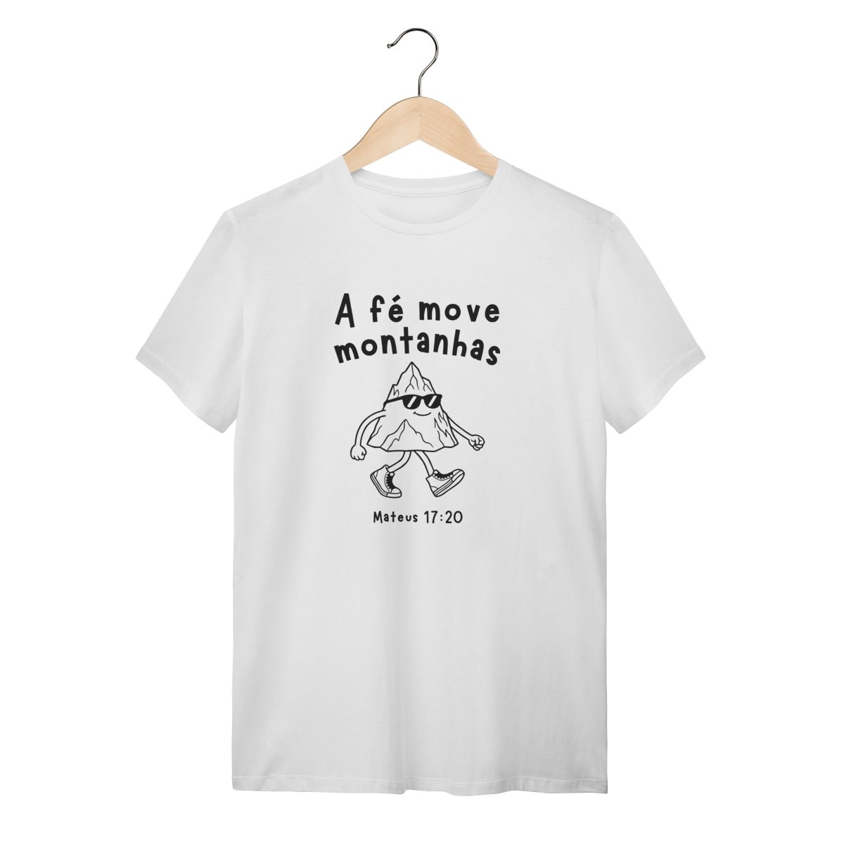 Camiseta Fé e Montanhas (Branca)