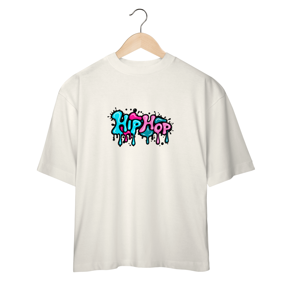  Camiseta Oversized-HIP HOP