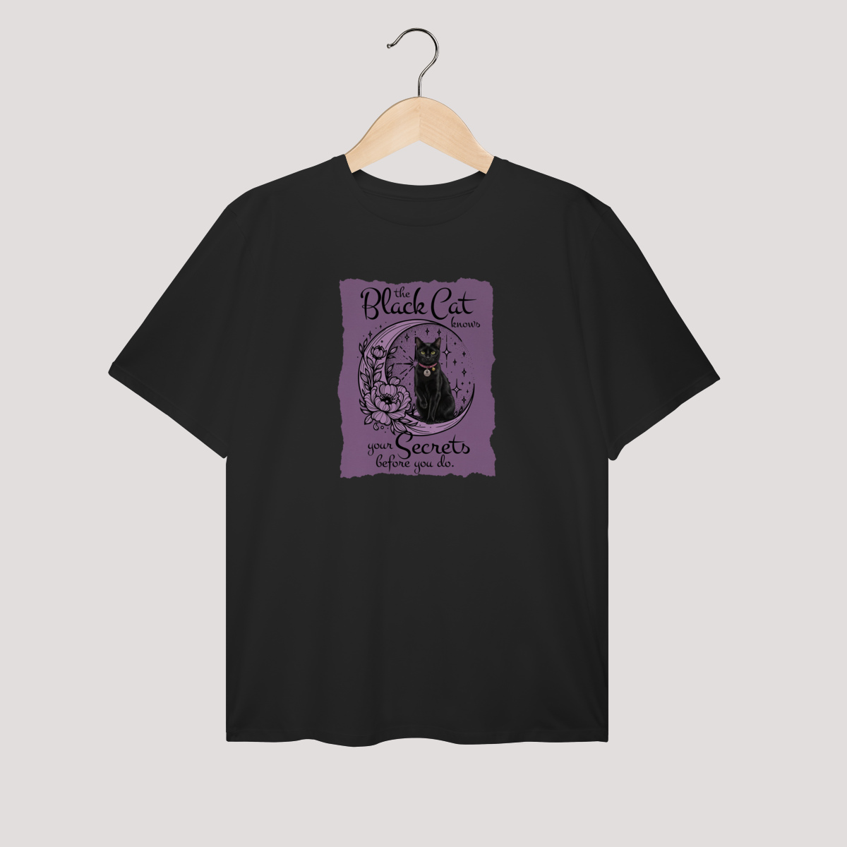 TShirt Plus Size Segredos Místicos (Black Cat Secrets)