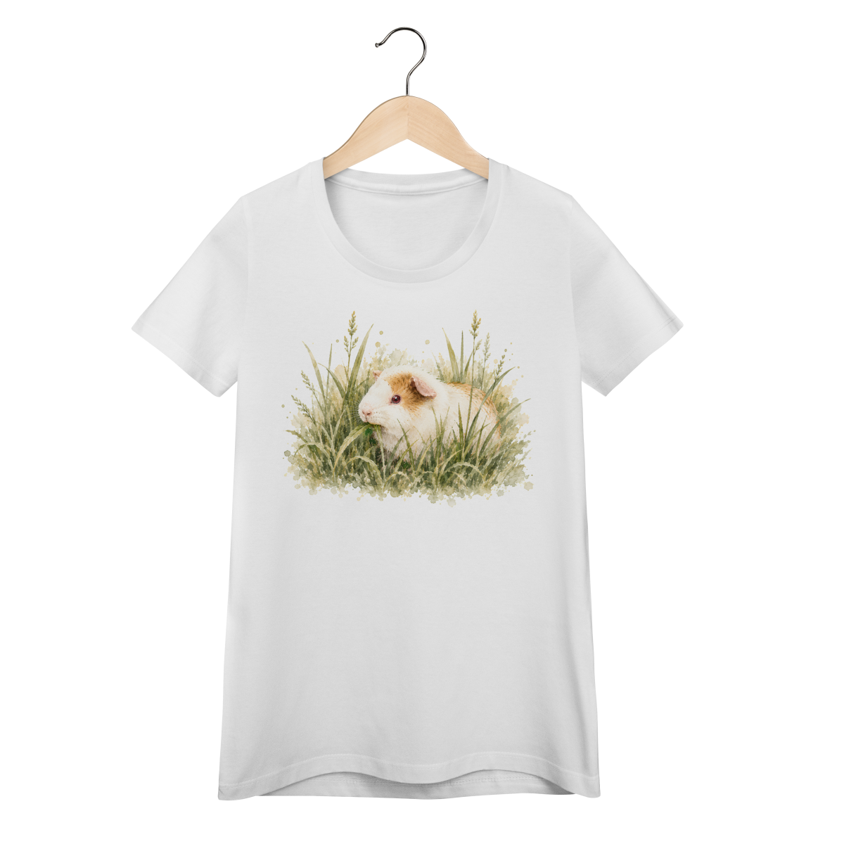 Camiseta Baby Long Porquinho no Jardim | Linha Artística Vila Cui