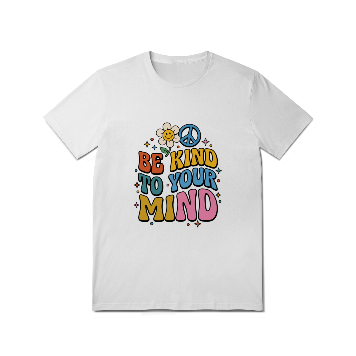 Camiseta Motivacional Retro - Be Kind To Your Mind