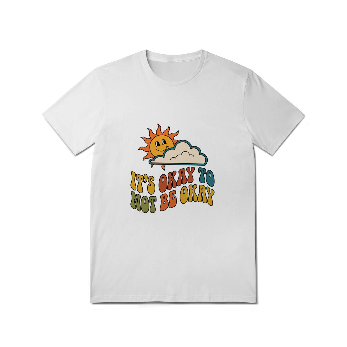 Camiseta Motivacional Retro - It's Okay To Not Be Okay