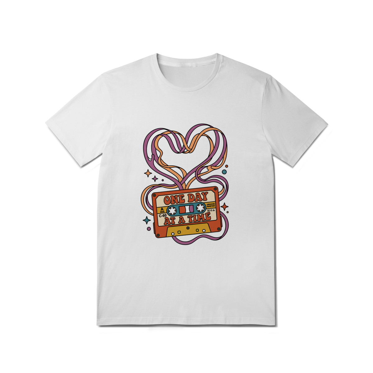 Camiseta Motivacional Retro - One Day At A Time