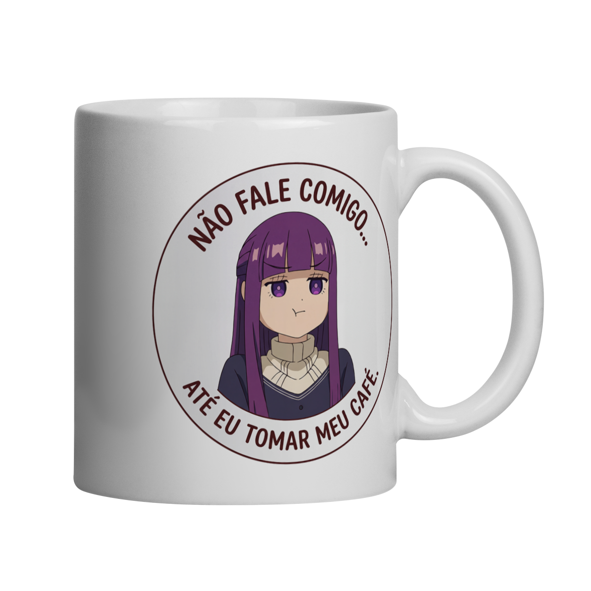 Caneca Fern – Não fale comigo... até eu tomar meu café