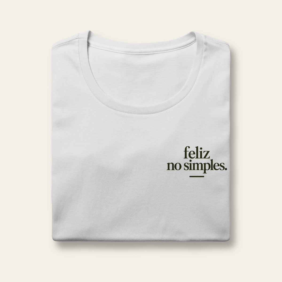 Camiseta Baby Long Feliz no Simples