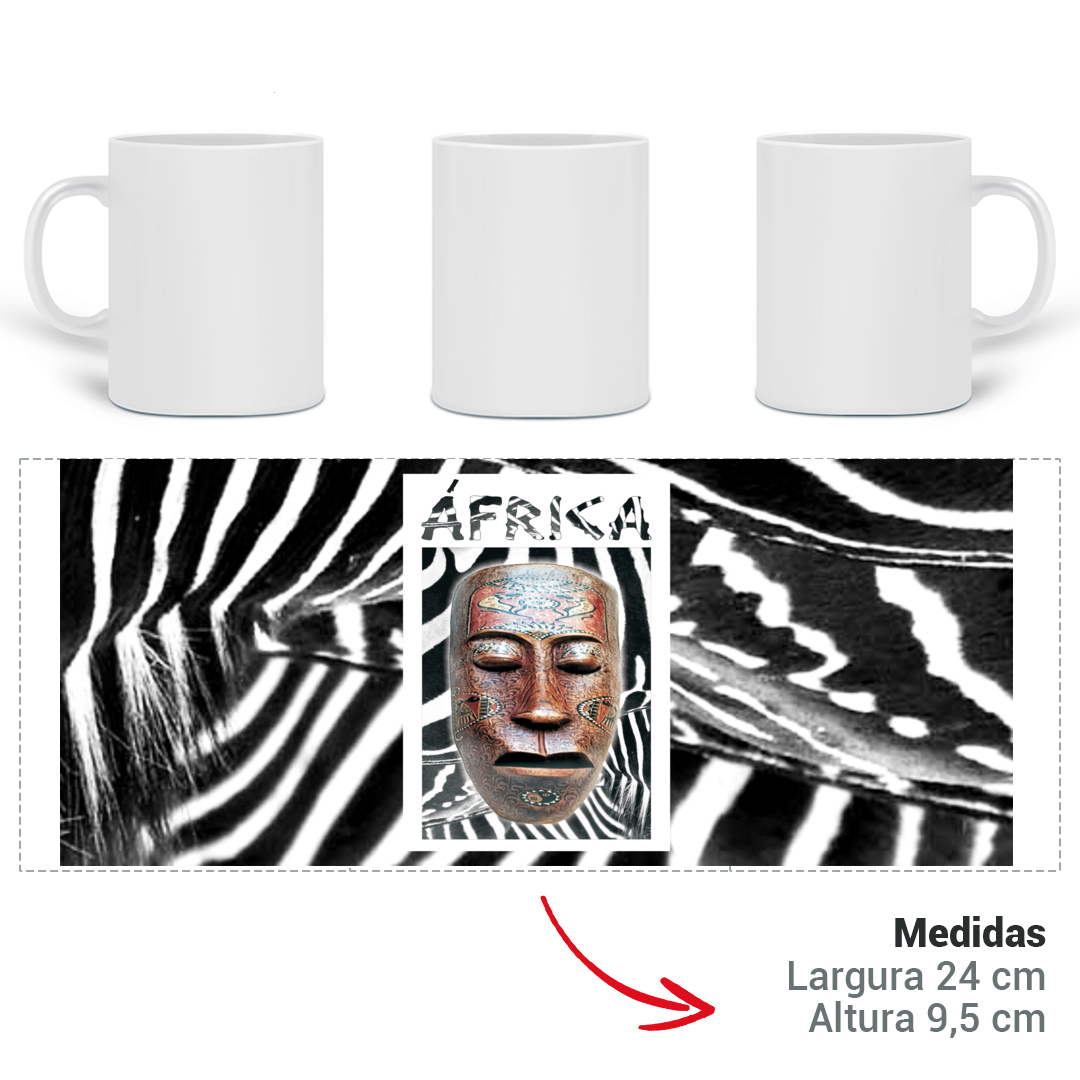 Máscara Africana Zebra - termica