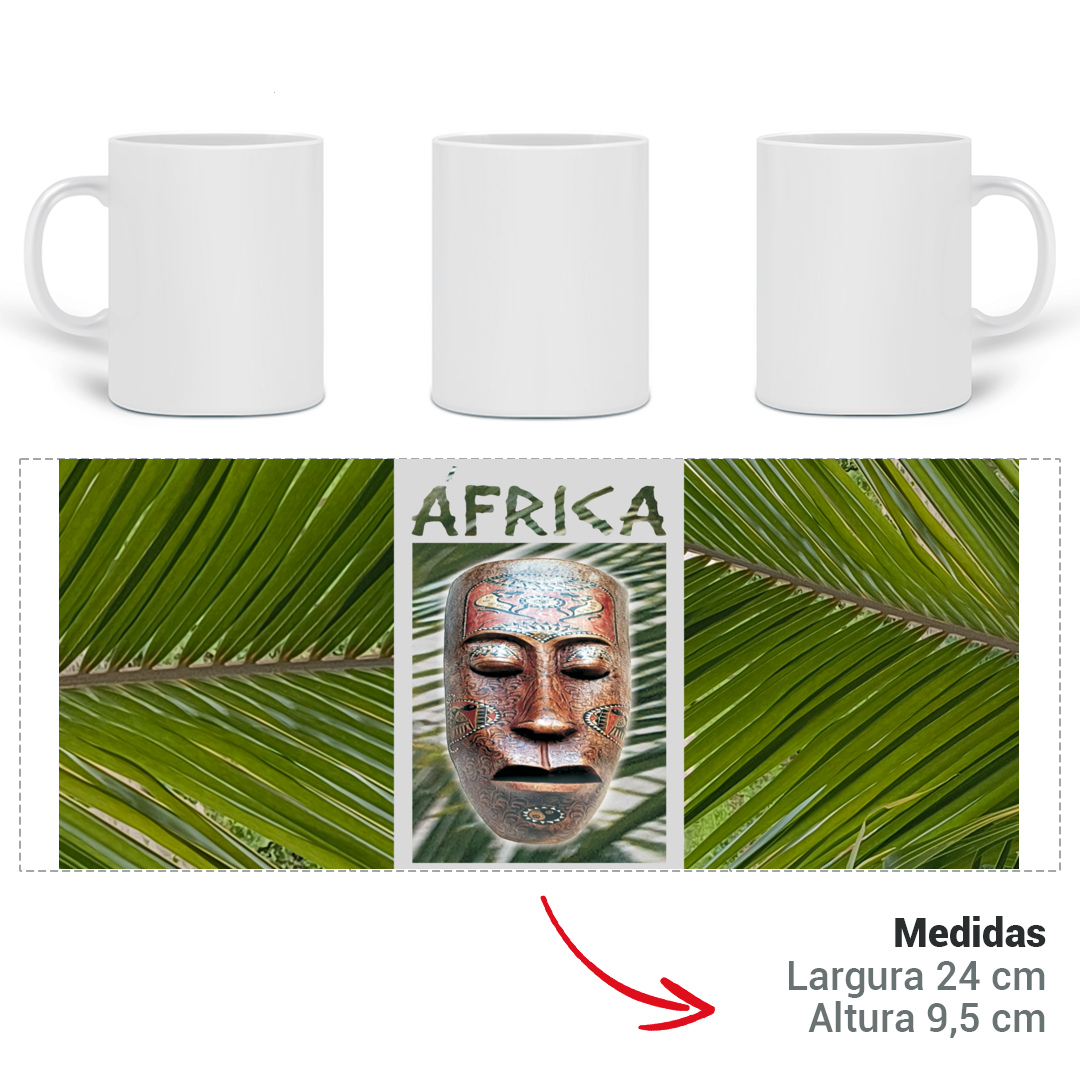Máscara Africana Palha de Coqueiro