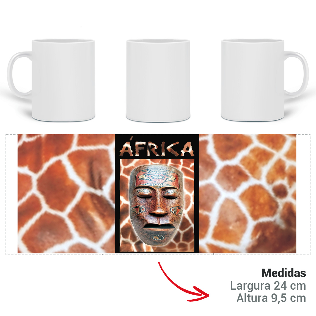 Máscara Africana Girafa - térmica