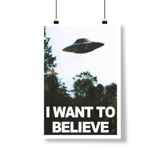 Nome do produto [Pôster] I WANT TO BELIEVE