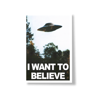 Nome do produto [Pôster] I WANT TO BELIEVE