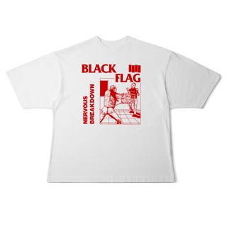 Nome do produto[Oversized] BLACK FLAG / NERVOUS BREAKDOWN