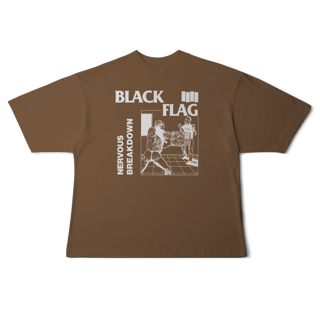 Nome do produto[Oversized] BLACK FLAG / NERVOUS BREAKDOWN