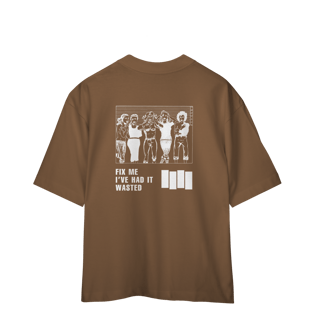 Nome do produto[Oversized] BLACK FLAG / NERVOUS BREAKDOWN