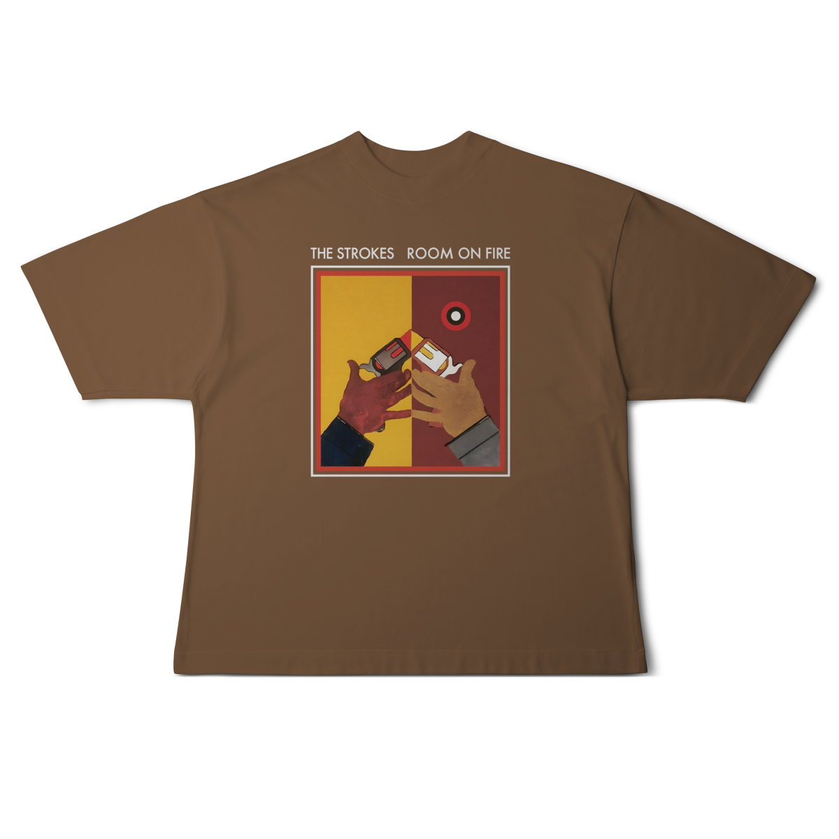 The Strokes ROOM ON FIRE ヘインズ 半袖 Tシャツ Oversized] THE STROKES / ROOM ON FIRE R$169,90 em Moon Pix