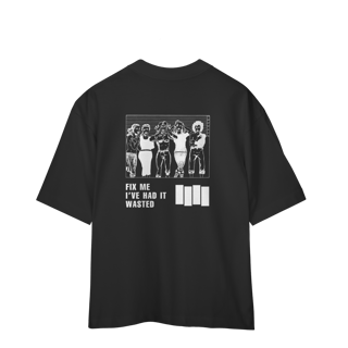 Nome do produto[Oversized] BLACK FLAG / NERVOUS BREAKDOWN