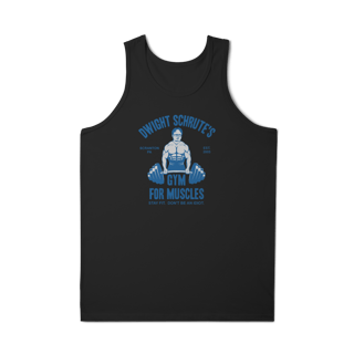 Nome do produto[Regata] DWIGHT SCHRUTE'S GYM FOR MUSCLES