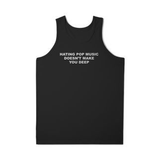 Nome do produto[Regata] HATING POP MUSIC DOESN'T MAKE YOU DEEP