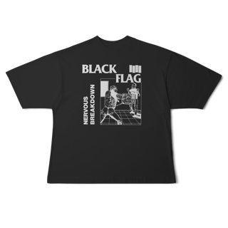 Nome do produto[Oversized] BLACK FLAG / NERVOUS BREAKDOWN