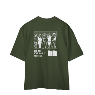 Nome do produto[Oversized] BLACK FLAG / NERVOUS BREAKDOWN