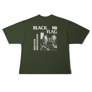 Nome do produto[Oversized] BLACK FLAG / NERVOUS BREAKDOWN