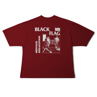 Nome do produto[Oversized] BLACK FLAG / NERVOUS BREAKDOWN